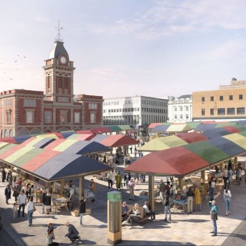 Town centre regeneration work starts on site