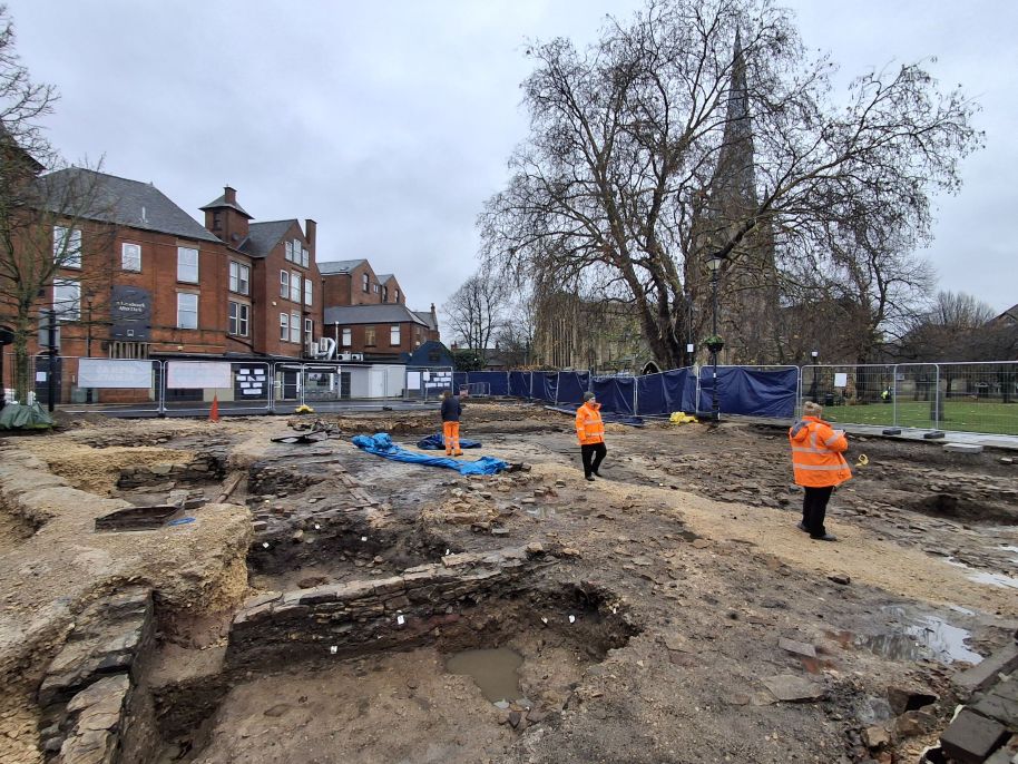The dig found well preserved walls and floors - University of Leicester Archaeological Services (ULAS)