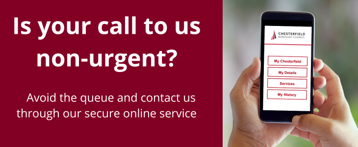 Link to 'Request a service or report and issue through My Chesterfield' page