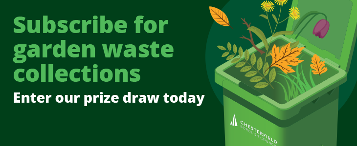 Link to 'You could win a year's FREE garden waste collections!' page