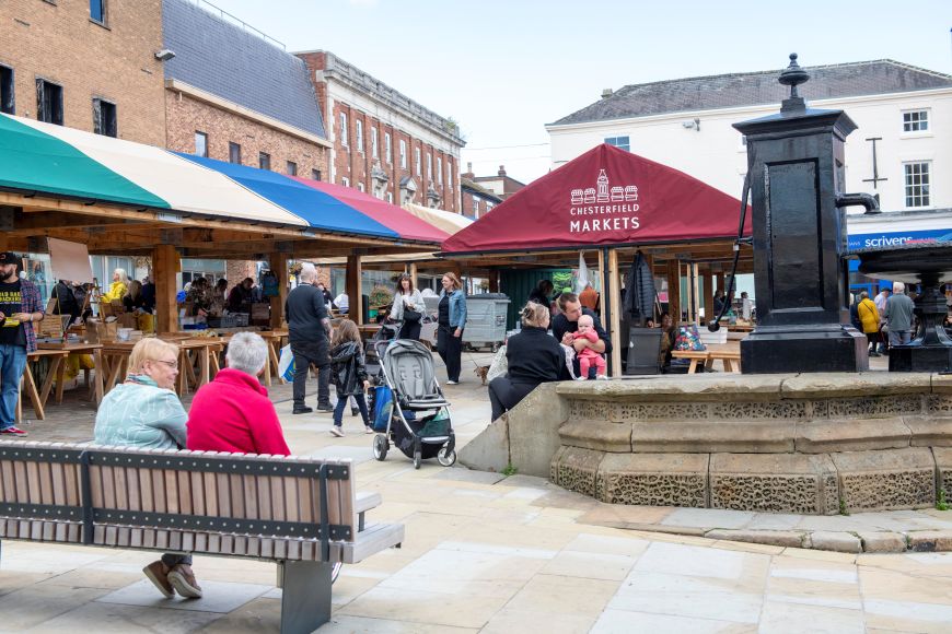 Market place and town pump