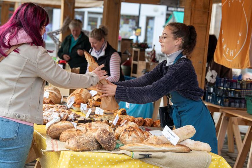A baker at Chesterfield Artisan Market