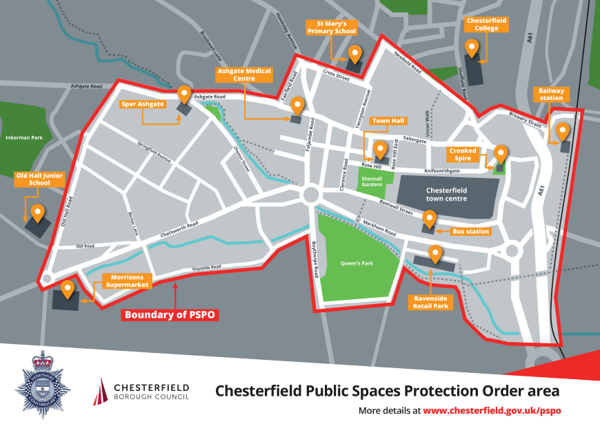 Town centre PSPO map
