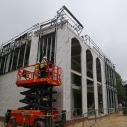 Works progress in Staveley Town Centre