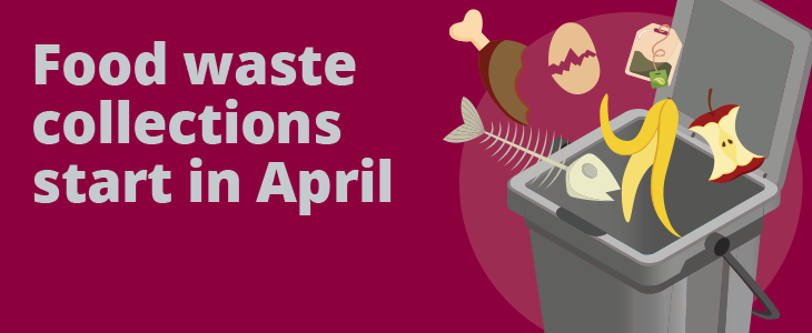 Link to 'New weekly food waste recycling service to launch in April (opens in new window)' page