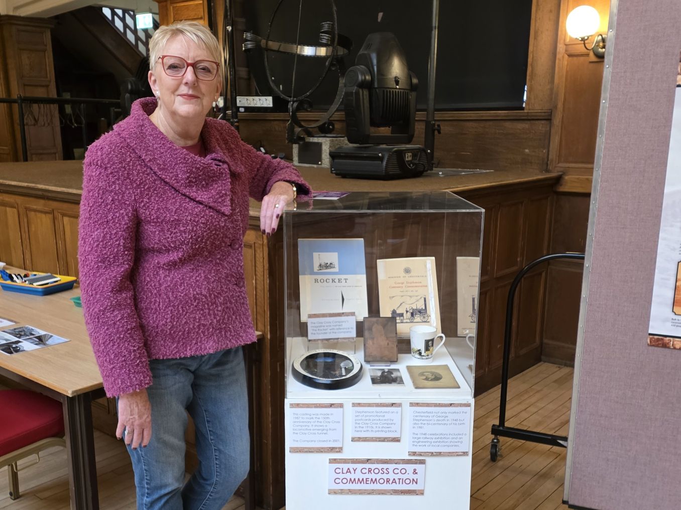 Cllr Kate Sarvent at the exhibition
